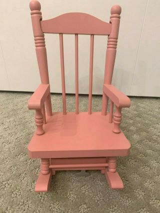 Vintage 1984 Pink Bumpkins Doll Wooden Rocking Chair (musical) Pre - Owned