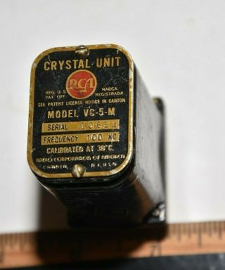 Vintage Rca Radio Transmitter Crystal Unit Model Vc - 5 - M 100 Kc/khz