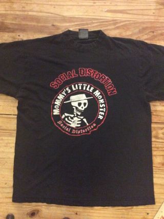 Vtg Social Distortion T Shirt Concert Tour Promo Tee Album Small 90s Punk Rock L