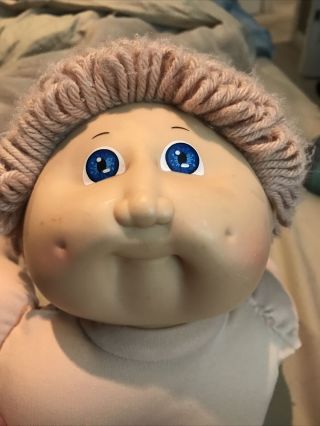 Cabbage Patch Kid Boy Doll Blonde,  Cpk Cowboy Outfit Overalls