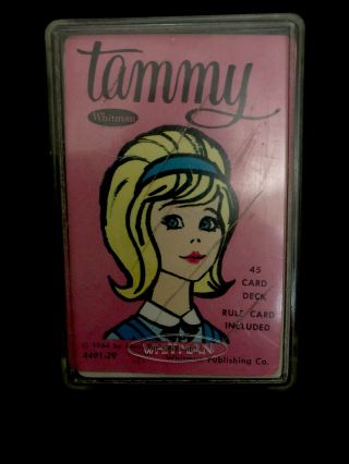 Vintage Ideal Tammy Doll Playing Card Pack Set In Case Complete Game