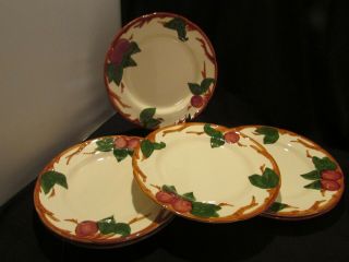 Set Of 6 Franciscan Ware Apple Pattern Dinner Plates Made In Usa 6 Matching