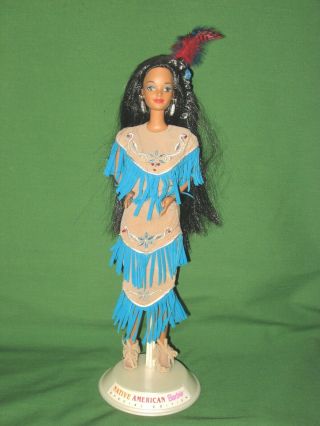 Native American Barbie Doll & Stand 5th Edition 1996 Dolls Of The World Dotw