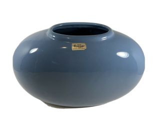 Vintage Haeger Large Lt Blue Oblong Rounded Oval Glazed Ceramic Vase / Planter