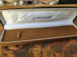 Longines Watch Display Storage Box Vintage Brown