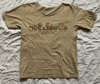 Men’s Kona Coffee Dyed Crazy Shirts Vintage Adopt A Cat Shirt Size Medium