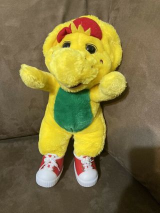 Vintage Lyons Group Bj From Barney The Dinosaur Yellow Plush Plastic Shoes