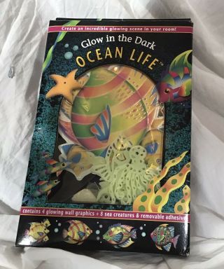 1995 Glow In The Dark Ocean Life Wall Stickers By Illuminations Vintage