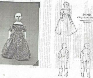 19 " Antique Cloth Soft Sculpture Art Doll@1850 