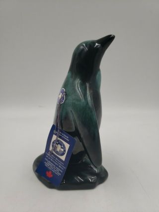 Vintage Blue Mountain Pottery Penguin 7 3/4 " Green Glaze Aa3