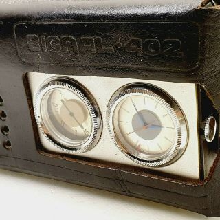 Signal 402 Russian Transistor Radio W Clockwork Clock 1970 