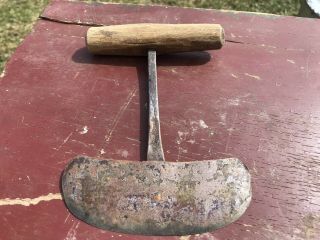 Antique Primitive Food Chopper Handmade Wood Handle Country Settlers
