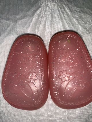 Fisher Price Little Mommy Doll pink glitter slip on Shoes Replacement 3