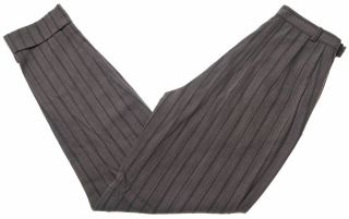 Fimar Womens Suit Trousers It 38 Xs W24 L27 Grey Striped Wool Slim Vintage Jr10