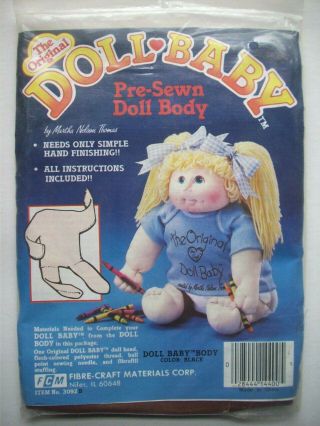 The Doll - Baby Soft Sculpture Doll Pre - Sewn Doll Body Brown Color