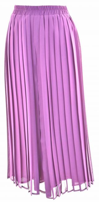 C&a Womens Flared Skirt Eu 42 Medium W30 Purple Polyester Vintage F002