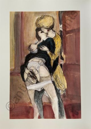 Armand Petitjean Erotic Sex Antique Love Art Couple Vagina Lesbian Paris 1946