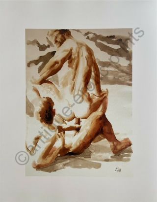 Javier Jill Erotic Sex Love Antique Art Nude Couple Akt Gay Athlete Romantic
