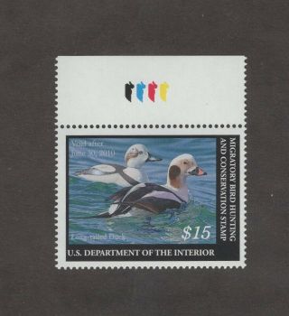 Rw76 Federal Duck Stamp.  Top Color Bar Single.  Mnh.  Og.  02 Rw76tcb