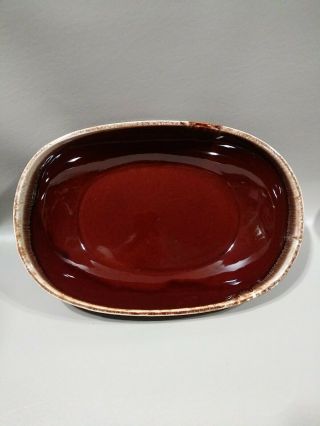 Vintage Kathy Kale Pottery Brown Drip Glaze 10 1/2 " Serving Bowl Made In Usa