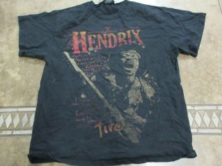 Vtg Zion Jimi Hendrix Tshirt L Men Rock Pop Jazz Western Sport 90s Usa
