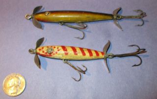 Vintage Eger Bait Co.  Dillinger Wood Fishing Lures,
