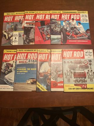 1956 Hot Rod Magazines 11 Issues Vintage