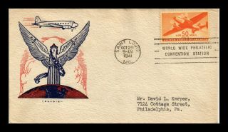Dr Jim Stamps Air Mail 50c Fdc Scott C31 Pavois Cachet Unsealed Us Cover