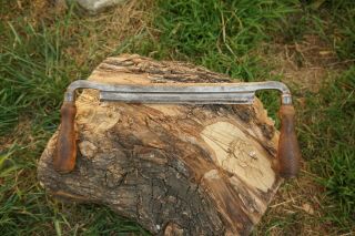 Vintage Ohio Tool Co Draw Knife 10  Blade Log Peeler Wood Carving Tool,
