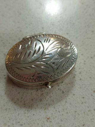 Vintage Sterling Silver Trinket/pill Box Stamped 925