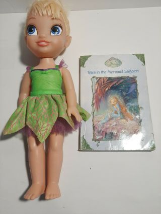 Disney Fairies Tinker Bell Toddler Doll Jakks Pacific 14 In Peter Pan With Book