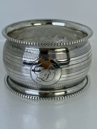 Antique 1923 Chester Decorative Serviette Napkin Ring Initial D Sterling Silver