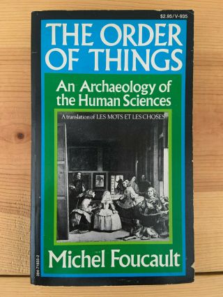 The Order Of Things Michel Foucault Vintage 1973 No Underlining