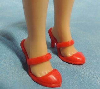 Red Closed Toe Plastic High Heels For 10 " Vogue Jill Doll And Similar Size Dolls