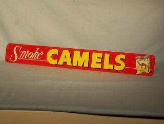 Vintage Camel Cigarettes Tin Tacker Sign - 2