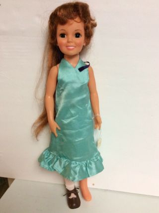 Vintage 1969 Ideal Crissy Chrissy Doll Red Growing Hair.  Tag Dress 18”