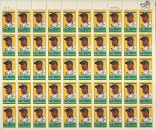 Jackie Robinson Baseball Player Sheet Of Fifty 20 Cent Postage Stamps Scott 2016