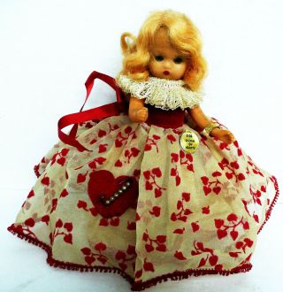 Vintage Story Book Nancy Ann Doll 6 Inches Jointed Arms Queen Of Hearts