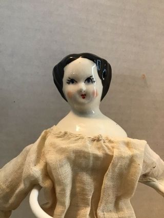 Ruth Gibbs 8” China Doll 1940s Era Flat Top Hair Style