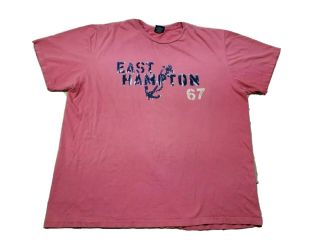 Vintage Polo Ralph Lauren Red East Hampton 67 Short Sleeve T Shirt Mens Xl