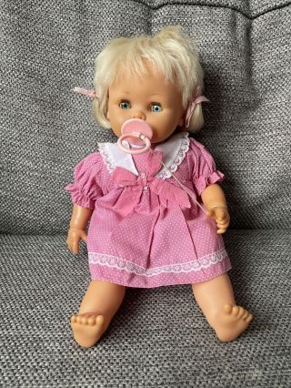 Vintage Jesmar Baby Girl Doll Blonde Pigtails And Dummy 1990 1991