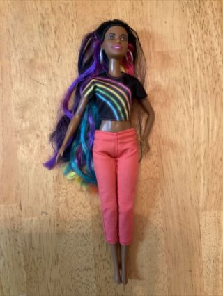 Barbie Rainbow Sparkle Hair Doll 2015 African American Doll Mattel