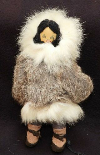 Vintage Lillian Tetpon Alaskan Inuit Eskimo Handmade Doll - Mary 