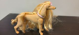 Barbie Pets Glam N Groom Lacey Dog - Blonde Afghan Hound