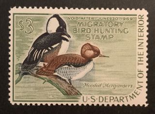 Tdstamps: Us Federal Duck Stamps Scott Rw35 Nh Og Lightly Gum Dist