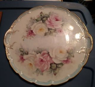 Hutschenreuther Germany " Viktoria " Fine China Floral Round Serving Platter 13 "