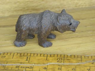 Small / Miniature Black Forest Bear.  2 In.  Long Carved Wooden Black Forest Bear