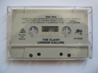 The Clash London Calling Vintage Cassette Tape,  No Inlay,  Plays Muddy.  Listen