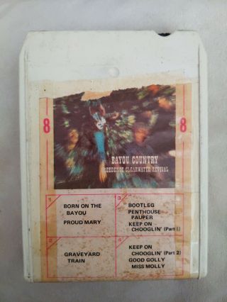 Vintage Rare Creedence Clearwater Revival Bayou Country 8 Track Tape Rock