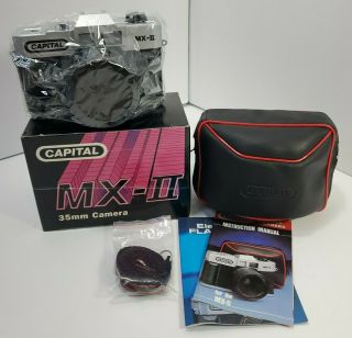 Nos Capital Mx - Ii 35mm Film Camera Vintage 1980s Basic Film Photography Kit